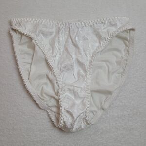 VTG Hidden Fantasies Silky Satin Jacquard Hi-leg Bikini Panty Size Sm